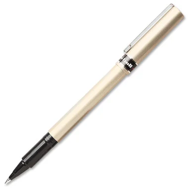 Uni-ball Deluxe Rollerball Pen - 0.7 Mm Pen Point Size - Black Ink - Champagne Barrel - 1 Each (san-60052)