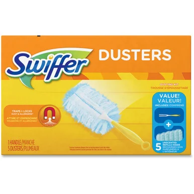 Swiffer Unscented Duster Kit - 6 / Carton - Fiber - Blue, Yellow (11804ct)