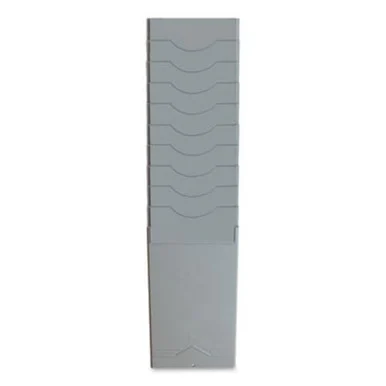 Pyramid Technologies 400-10 10-pocket Time Card Rack, 5.13 X 2.25 X 9.25, Plastic, Light Gray