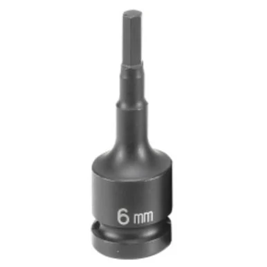Grey Pneumatic 2906M 1/2" Drive Metric Hex Driver Impact Socket 6mm