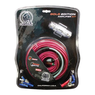 Audiopipe BGE8RP Amplifier Wiring Kit 8gabullzaudiored