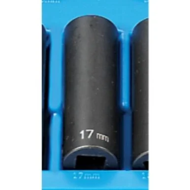 Grey Pneumatic 2117MD 1/2" Drive 12 Point Deep Metric Impact Socket 17mm