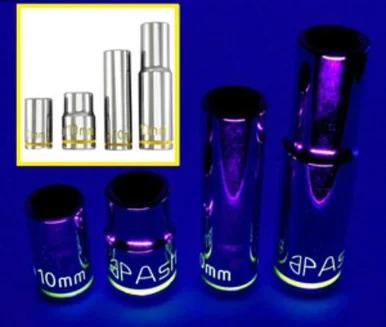 Astro Pneumatic 410 4-piece Uv Glowing 1/4" & 3/8" Drive 10mm Sockets 410_45_1
