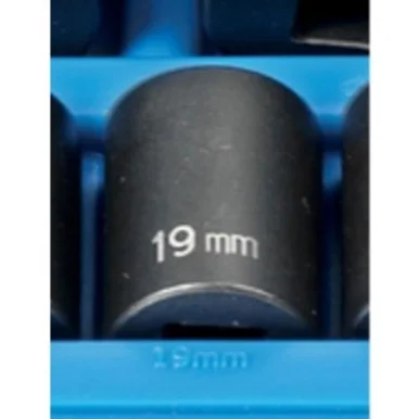 Grey Pneumatic 2119M 1/2" Drive 12 Point Metric Impact Socket 19mm