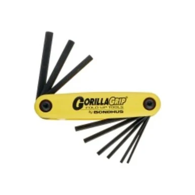 Bondhus 12591 Corp. Hex Gorillagrip Fold Up Set Sizes .050 Thru 3/16"