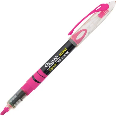 Sharpie Accent Pen-style Liquid Highlighter - Micro Marker Point Type - Chisel Marker Point Style - Fluorescent Pink Ink - 1 / Each (1754464)