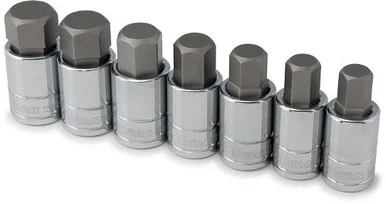 Titan 16157 Tool 7-piece 1/2 In. Drive Metric Large Hex Bit Socket Set