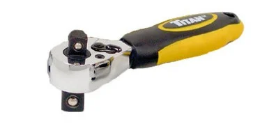 Titan 11050-1 Dual Head Ratchet, 1/4" Drive And 3/8" Drive, Stubby Straight Handle, Cushioned Grip 11050_45