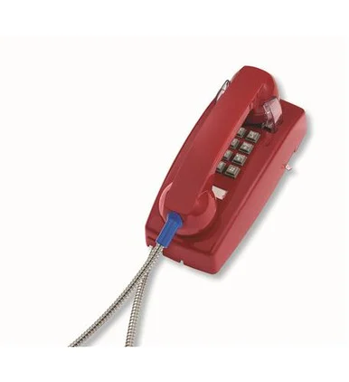 Cortelco 2554-ARC-RD 255447arc20m Wall Phone W/armored Cord