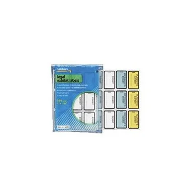 Tabbies Tabbies Color-coded Exhibit Labels - 1.62" Width X 1" Length - 252 / Pack - Blue (TAB58091)