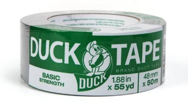 Duck Basic-strength Utility Tape - 1.88" Width X 55 Yd Length - 3" Core - Reinforced, Tearable - 1 Roll - Gray (1118393)