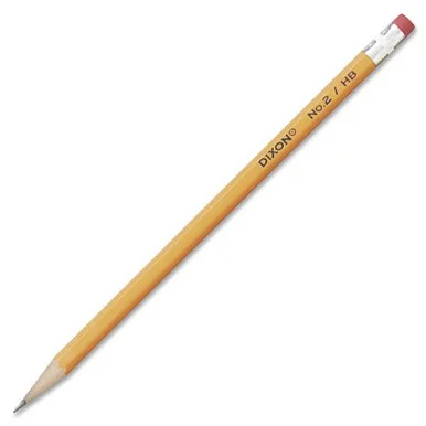 Dixon No. 2 Graphite Core Pencils - #2 Pencil Grade - Yellow Barrel - 144 / Box (DIX14412)