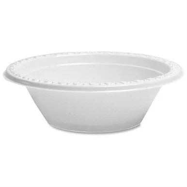 Tablemate Plastic Dinnerware Bowls - 5 Fl Oz Bowl - Plastic (5244wh)