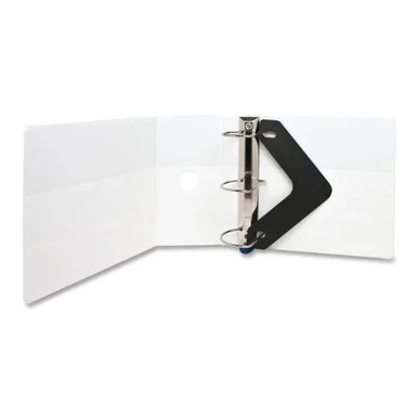 Sparco Locking D Ring Binder - Letter - 8.50" X 11" - D-ring Fastener - 5" Binder Fastener Capacity - 4 Pockets - Polypropylene - White - 1 Each (SPR26965)