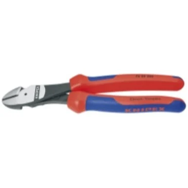 Knipex 7422200 8 In. High Leverage Angled Diagonal Cutters With Comfort Grip