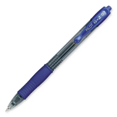 Pilot G2 Gel Ink Pen - Fine Pen Point Type - 0.7 Mm Pen Point Size - Point Pen Point Style - Blue Ink - 12 / Dozen (PIL31171)