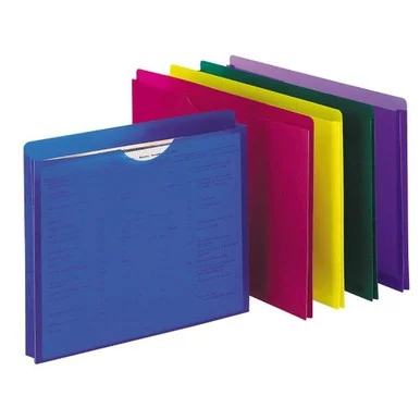 Pendaflex Translucent Poly File Jackets - 1" Expansion - Poly - Assorted - 10 / Pack (ESS50990)