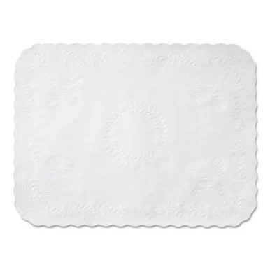 Hoffmaster HFMTC8704471 Scalloped Edge Traymat, Bond Paper, White, 16 5/8 X 12 3/4, 1000/carton