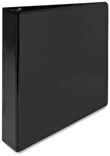 Sparco Premium Round Ring View Binder - Letter - 8.50" X 11" - 3 X Round Ring Fastener - 1.50" Binder Fastener Capacity - 2 Pockets - Polypropylene - Black - 1 Each (SPR19650)