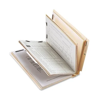 Sparco End Tab Classification Folder - Letter - 8.50" X 11" - 2" Folder Fastener Capacity - 2 Dividers - 18 Pt. - Manila - 10 / Box (SP17254)