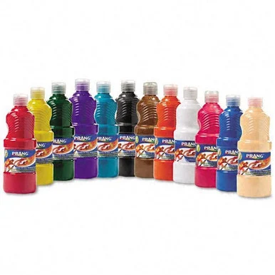 Dixon Prang 21696 Ready-to-use Tempera Paint - 16 Oz - 12/set - Assorted