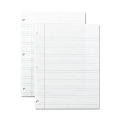 Sparco Standard White Filler Paper - 200 Sheet - 16 Lb - College Ruled - 8" X 10.50" - 200 / Pack - White Paper (SPR82124)