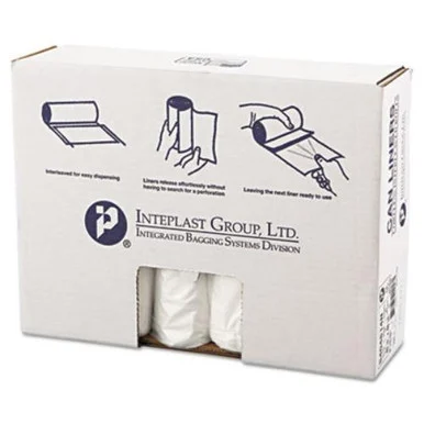 Integrated Bagging Systems S404814N High-density Can Liner, 40 X 48, 45gal, 14mic, Clear, 25/roll, 10 Rolls/carton