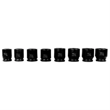K Tool International KTI-34100 8-pc 3/4" Drive 6-point Standard/short Impact Socket Set