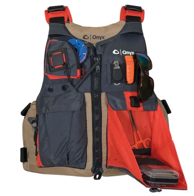 Absolute Outdoor 1217706417 Kayak Fishing Paddle Vest Adult Tan 12170070600417