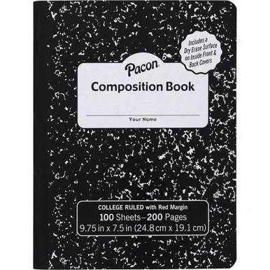 Pacon Marble Hard Cover College Rule Composition Book (pmmk37106de)