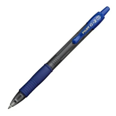 Pilot G2 Bold Point Retractable Gel Pen - Bold Pen Point Type - 1 Mm Pen Point Size - Blue Ink - Clear Barrel - 12 / Dozen (PIL31257)
