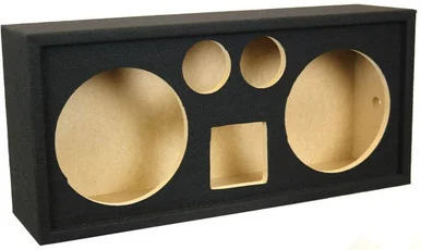 Deejay LED 2X10HORN2TW Chuchera 2 X 10-in 1 Horn W/2 Tweeters Empty Car Speaker Box Black