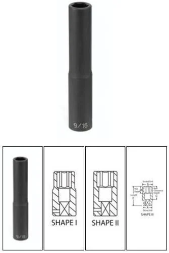 Grey Pneumatic 2046XD 1/2" Drive X 1-7/16" Extra-deep Socket