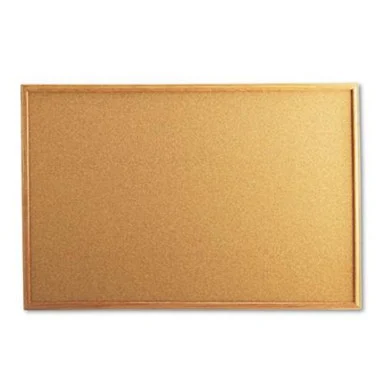 Universal Office Products 43603-UNV Cork Board With Oak Style Frame, 36 X 24, Natural, Oak-finished Frame