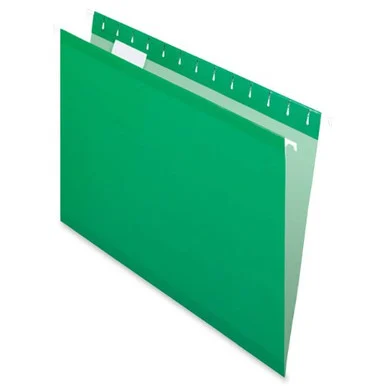 Esselte Hanging Folder - Letter - 8.50" X 11" - 1/5 Tab Cut - Bright Green - 25 / Box (415215BGR)