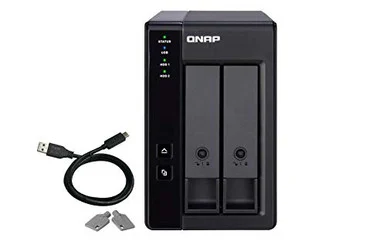 QNAP 2 Bay USB Type-C Direct Attached Storage with Hardware RAID - 2 x HDD Supported - (TR002US)