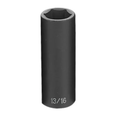 Grey Pneumatic 2026D 1/2" Drive Fractional Deep Impact Socket 13/16