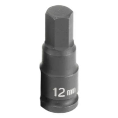 Grey Pneumatic 1912M 3/8" Drive Metric Hex Driver Impact Socket 12mm