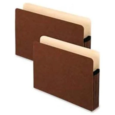 Esselte Anti Mold And Mildew File Pocket - Legal - 8.50" X 14" - 5.25" Expansion - Redrope - Red Fiber (1536GAM)