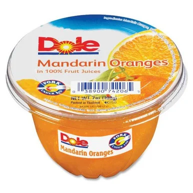 Kraft Foods Fruit Bowl Mandarin Orange - 7 Oz - 12 / Carton - Marjack Mjk-74206011 (mjk74206011)