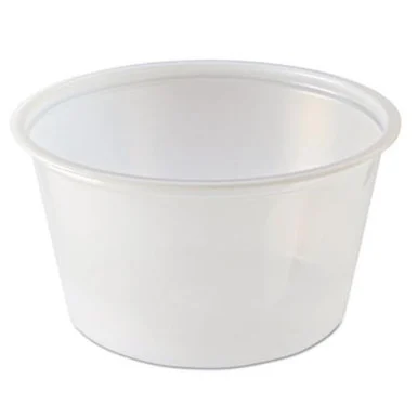 Fabrikal PC400 Portion Cups, 4oz, Clear, 125/sleeve, 20 Sleeves/carton