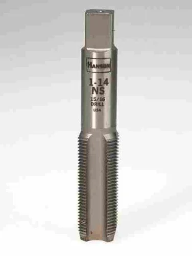 Hanson 1467 High Carbon Steel Machine Screw Fractional Plug Tap 1"-14 Ns