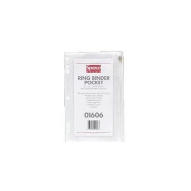 Sparco Hole Punched Ring Binder Pockets - 6" X 9.50" - Vinyl - 1each - Clear (SPR01606)