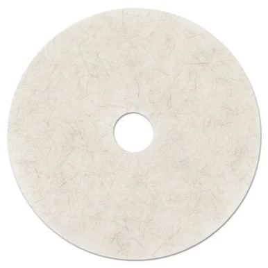 3m 330020 Ultra High-speed Natural Blend Floor Burnishing Pads 3300, 20" Dia., White, 5/ct