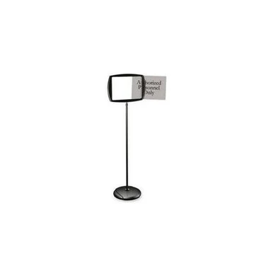 Mastervision Interchangeable Floor Pedestal Sign - 15"w X 63"h - Metal Stand - Black (SIG05050505)