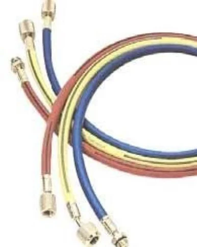Mastercool MSC-84602 60" Yellow R134a Hose With Shut-off Valve, 1/2" Acme-f 84602_59