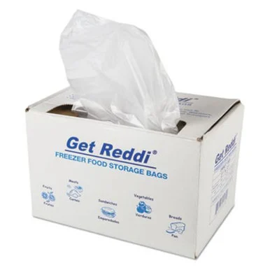 Integrated Bagging Systems PBR37-HD Get Reddi Freezer Food Storage Bags, 0.5 Mil, 27" X 37", Natural, 200/carton