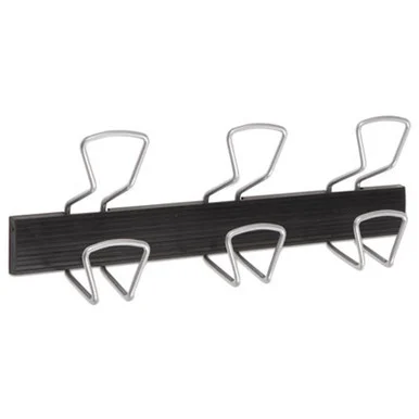 Alba PMPRO3M Wall-mount Coat Hooks, Metal, Silver, 22 Lb, 18.11" X 2.95" X 6.45"