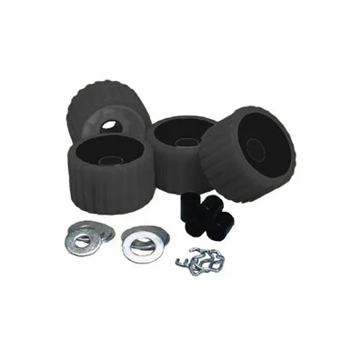 Ce Smith 6127140 C.e. Smith Ribbed Roller Replacement Kit - 4 Pack - Black