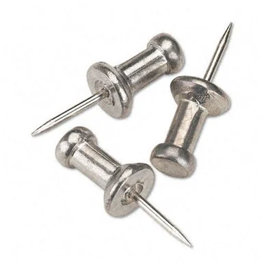 Advantus Pushpin - 0.38" Length0.19" Diameter - 100 / Box - Silver (CPAL3)